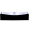 Novatto Black and White Porcelain Bath Sink with Brushed Nickel Pop-up Drain NP-01134BWBN - alternate 2